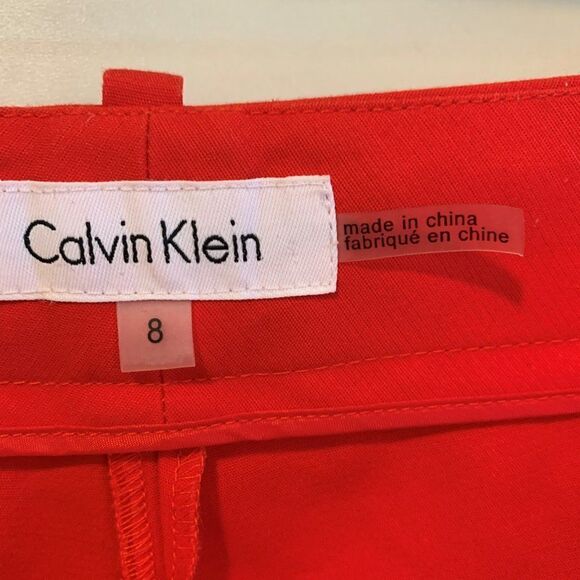 Calvin Klein crop pant, cotton, poly, spandex, Sz 8, EUC, medium rise, - Picture 4 of 16